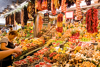 バルセロナの市場