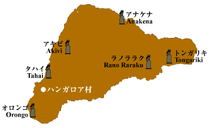 イースター島 観光ツアーマップ