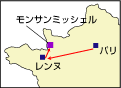 モンサンミッシェルへのルート