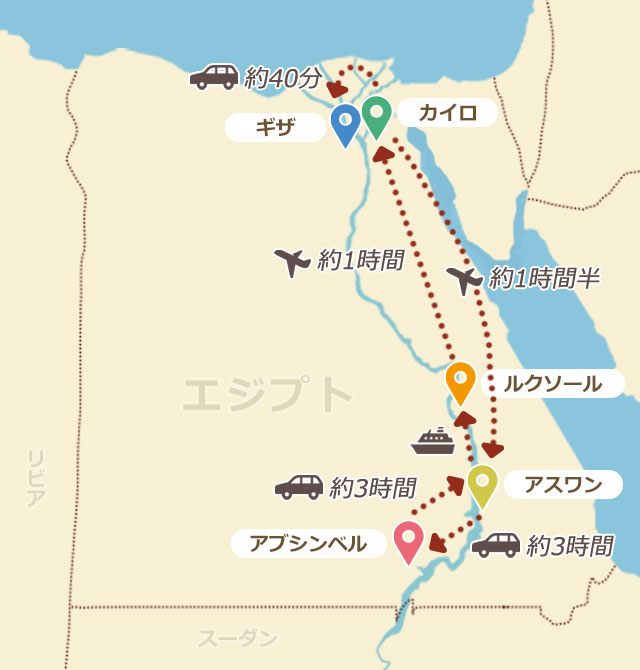 エジプトおすすめプラン 地図2