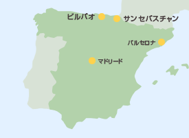 バスク地方の地図