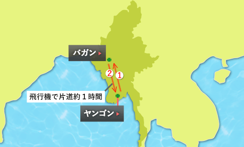 地図 4日間で行く弾丸プラン