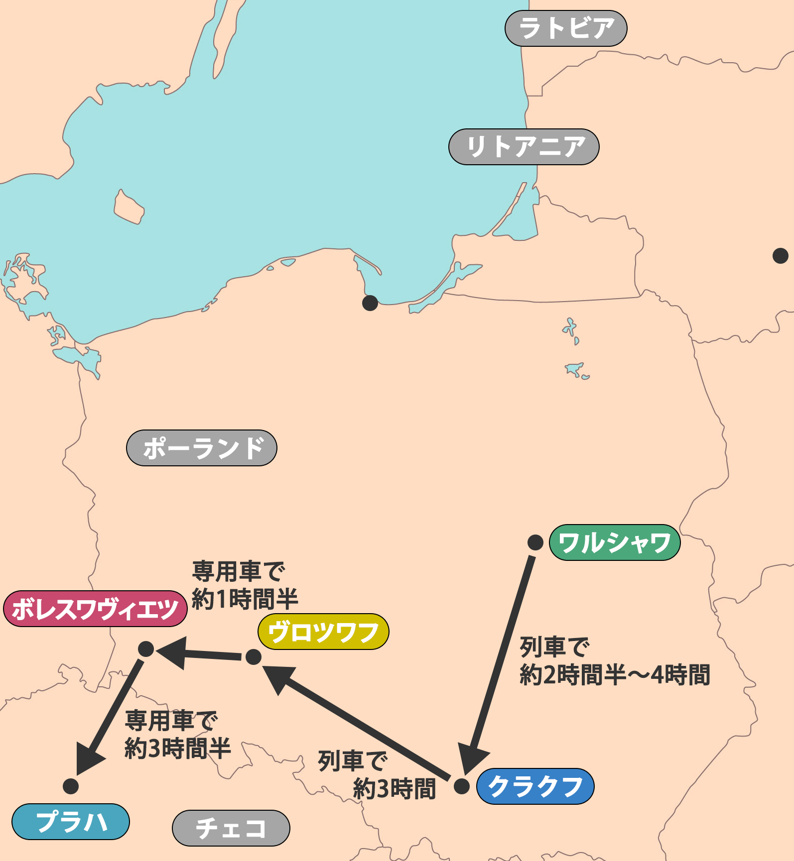 女子旅コースマップ