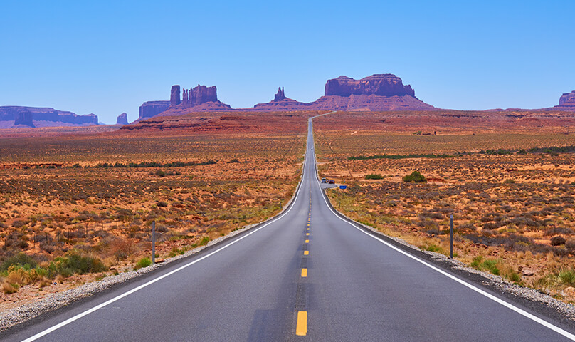 モニュメントバレー　フォレストガンプポイントからの眺め