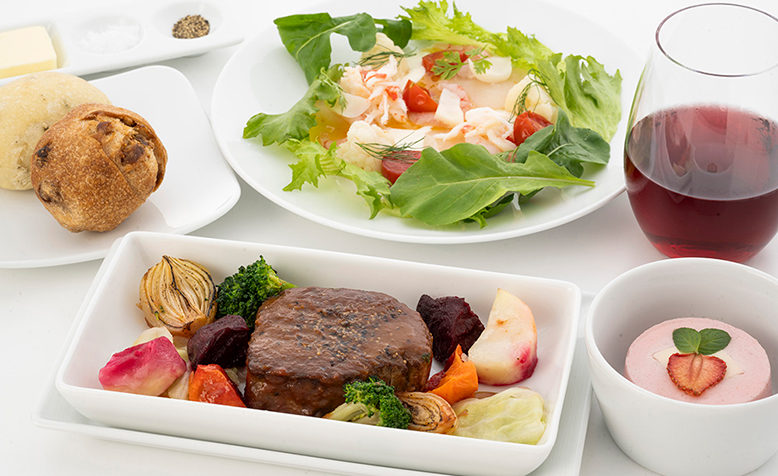 ビジネスクラス 機内食（例）
