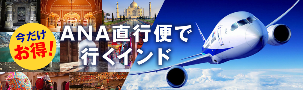 全日空で置くインド