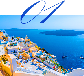 ギリシャ サントリーニ島 ミコノス島 ハネムーン 新婚旅行 海外旅行のstw