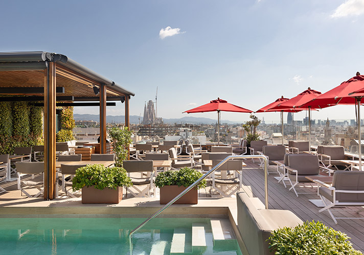 マジェスティック ホテル&スパ バルセロナ La Dolce Vitae rooftop terrace